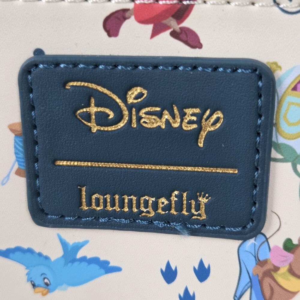 Loungefly Disney Cinderella Crossbody Bag Purse Jaq Gus Mice Cream Teal - Picture 13 of 16